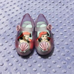 Mini Melissa MM Disney Ariel The Little Mermaid Jelly Shoes Size 6